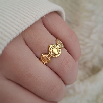 Anillo sol (Regulable) - Dorado 