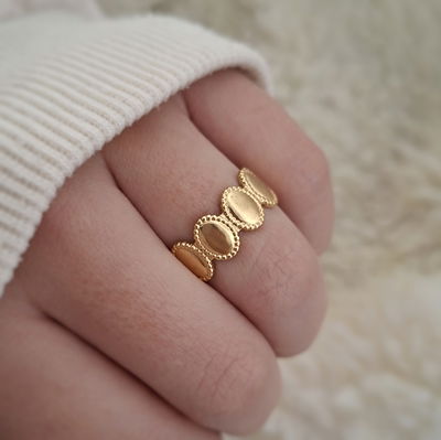 Anillo Atenas (Regulable) - Dorado 
