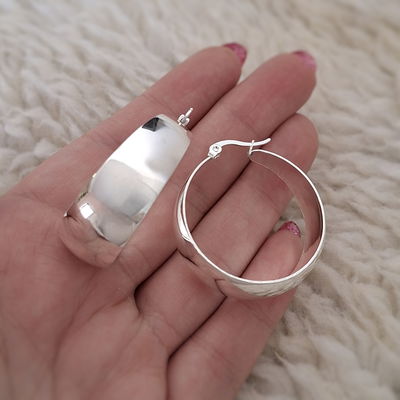 Argollas maxi - Ac. blanco