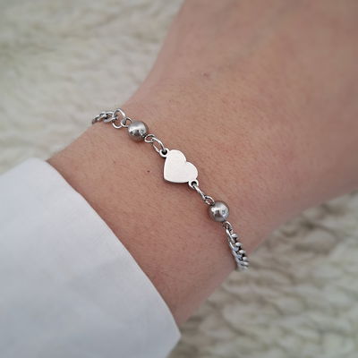 Pulsera corazón - Acero 