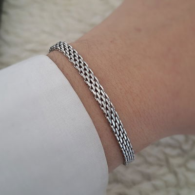 Pulsera malla italiana - Acero 