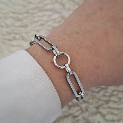 Pulsera Forcheta ancha - Acero