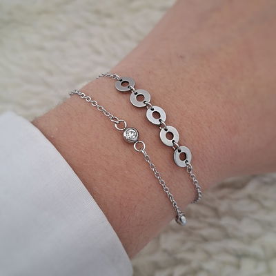 Pulsera doble Aranda - Acero 