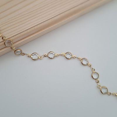 Pulsera cristal - Dorado 