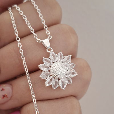 Collar girasol - Ac. Blanco