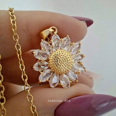 Collar girasol - Dorado