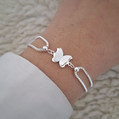 Pulsera Mariposa Brillit - Ac. Blanco