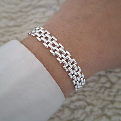 Pulsera Malla - Ac. Blanco