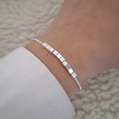 Pulsera Cubitos - Ac. Blanco 