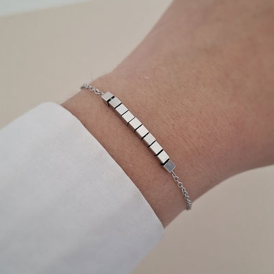 Pulsera Cubitos - Acero