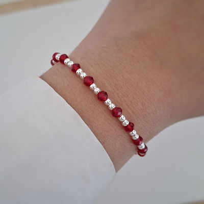 Pulsera mix bolitas - Ac. Blanco 