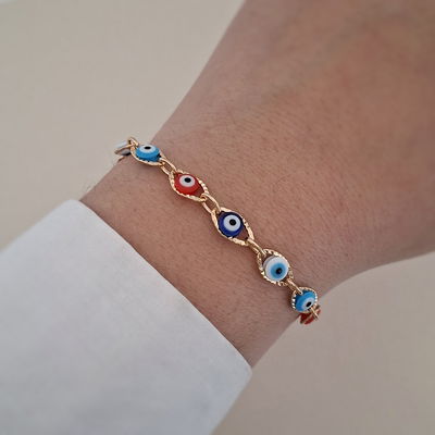 Pulsera protectora multicolor - Dorado 