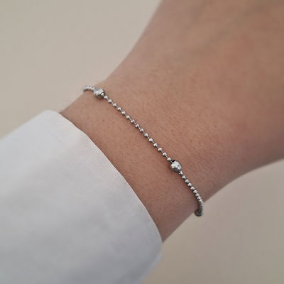 Pulsera Bolitas - Acero 