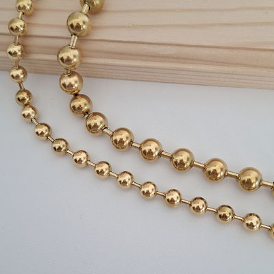 Pulsera maxi bolitas - Dorado 