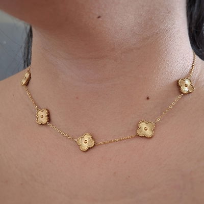 Collar Trébol - Dorado