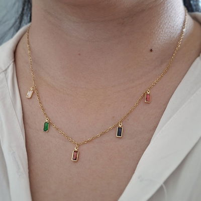 Collar Geo - Dorado 