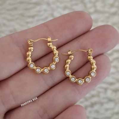 Arg. Bolitas strass - Dorado 