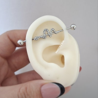 Barra serpiente strass