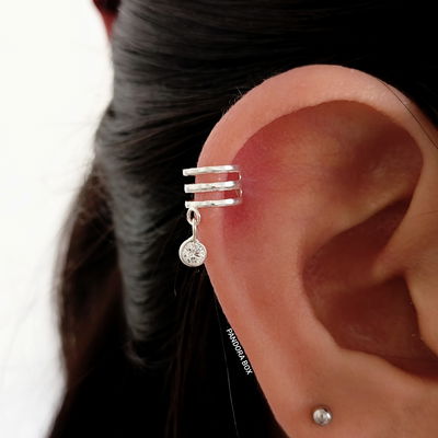 Ear cuff 3 lineas cubic