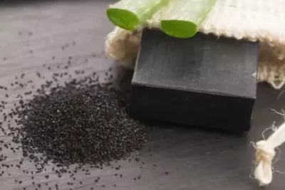 LEMONGRASS CON MANTECA DE KARITÉ Y CARBÓN ACTIVADO - jabón artesanal
