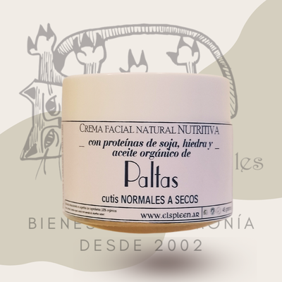 crema facial natural - PALTAS