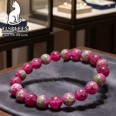 Turmalinas rosas pulseras elastizadas