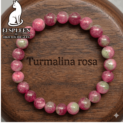 Turmalinas rosas pulseras elastizadas