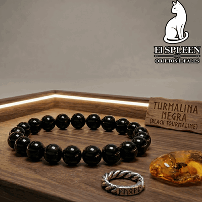 Turmalinas negras pulseras elastizadas