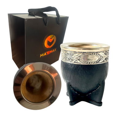Mate imperial negro grande virola alpaca
