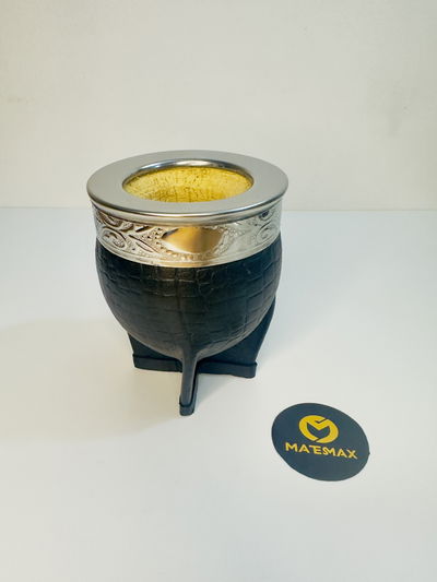 Imperial croco cuero negro guarda abstracta 