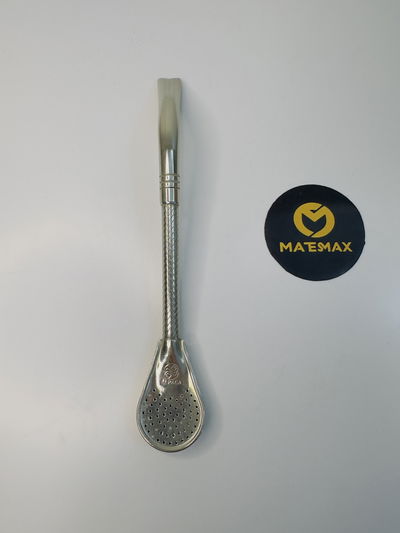 Bombilla pico de loro  alpaca cincelada 