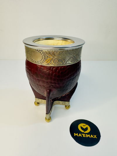 Mate bordo imperial croco premium base con pelotitas 