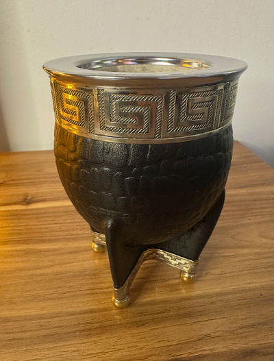 Mate imperial negro  croco premium base de pelotitas 