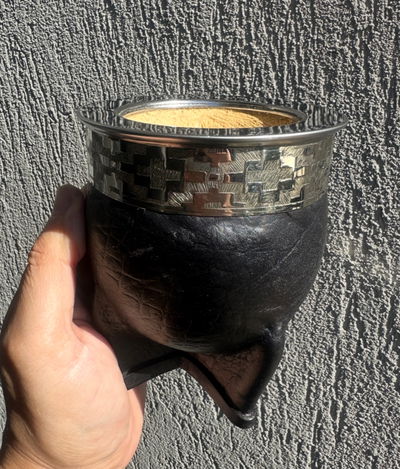 Mate imperial guarda pampa de alpaca /virola de acero