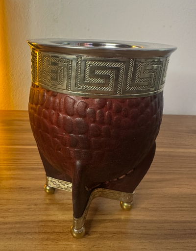 Mate bordo imperial croco premium base con pelotitas 