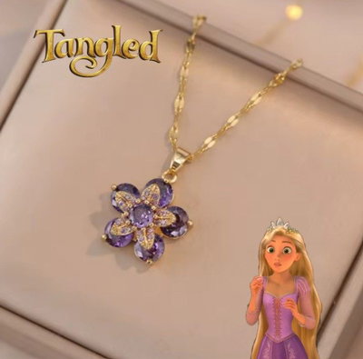 Collar giratorio Rapunzel: Flor violeta