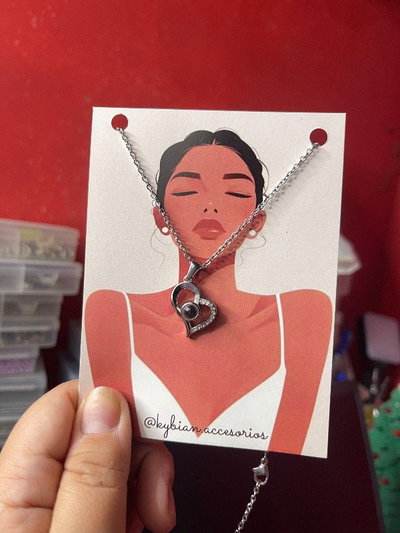 Collar Te amo 100 idiomas Heart