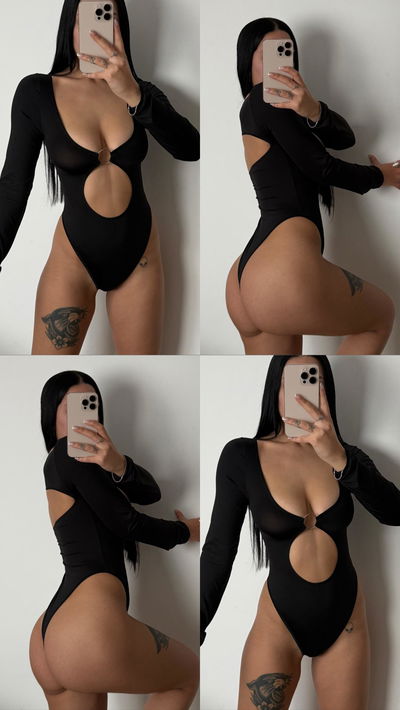Body microfibra argolla manga larga