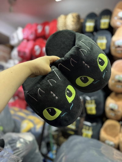 Pantufla chimuelo negro