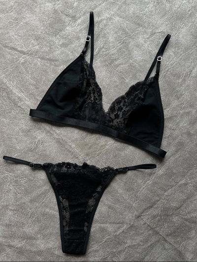 Conjunto algodon y encaje T80/85/90/95