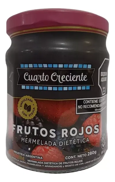 Mermelada de frutos rojos con stevia 280g