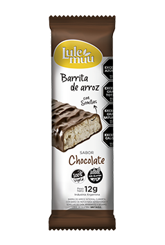 Barrita de arroz sabor chocolate Sin TACC "Lulemuu"