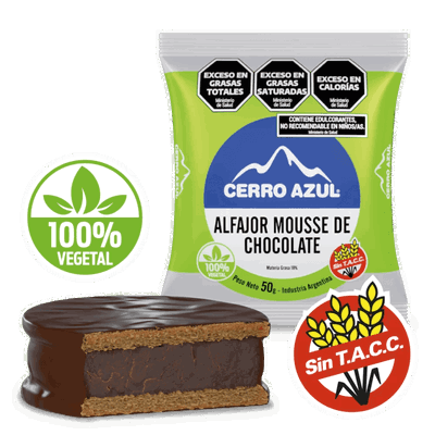 Alfajor Mousse de chocolate Sin TACC - Vegano