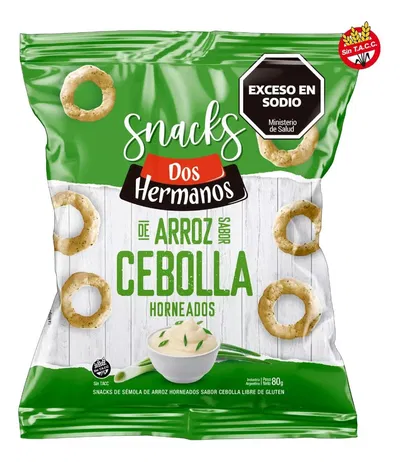 Snack aritos de arroz sabor cebolla Sin TACC