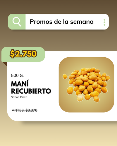 PROMO 500 G MANÍ RECUBIERTO