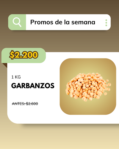 PROMO 1 KG GARBANZOS