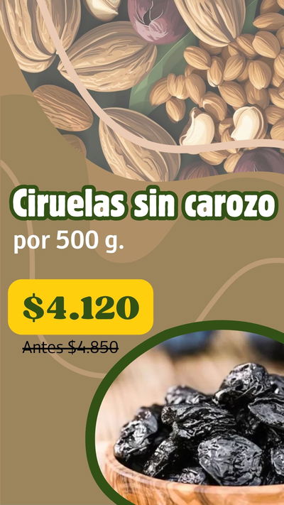 PROMO CIRUELAS SIN CAROZO (500 g)