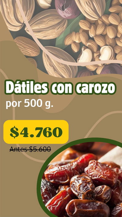 PROMO DATILES CON CAROZO (500 g)