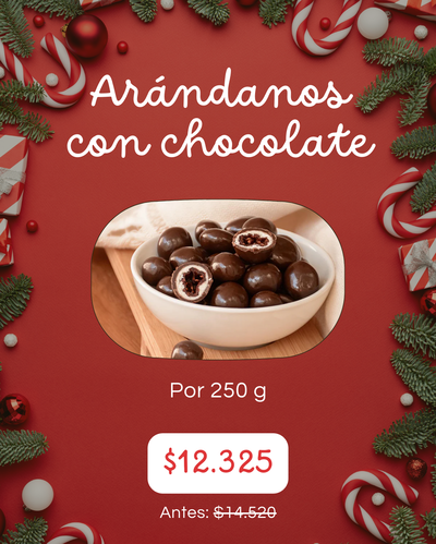 PROMO 250 G ARÁNDANOS CON CHOCOLATE