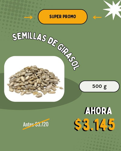 [PROMO] Semillas de girasol x 500g